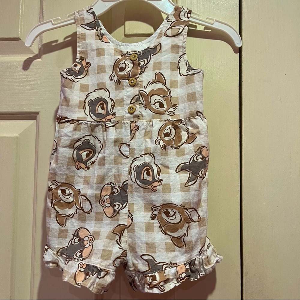 Disney Baby Bambi Thumper Romper Button Front Size 18 months